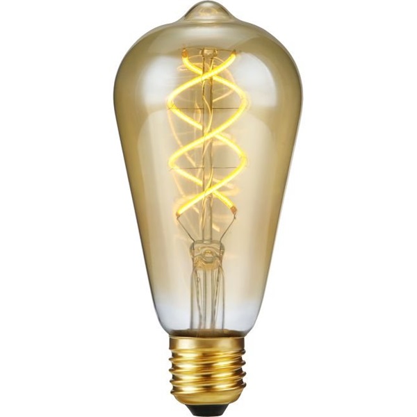 SPL Flex filament LED Rustika ST64 lamp 5W E27 220V-240V 822 2200K goud dimbaar