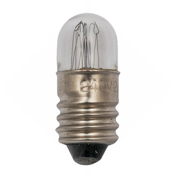 Lamp E10 230V 3W 14mA 9x23mm helder