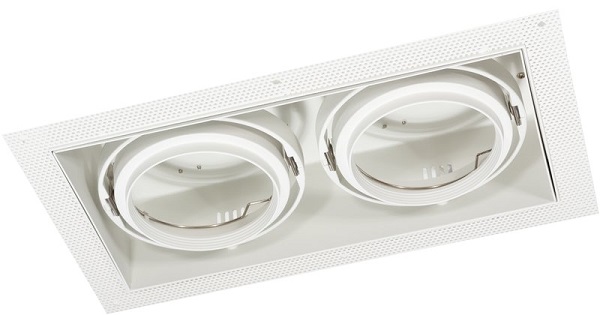 Cardan trimless inbouwarmatuur Asta 2xQR111 100W zwart
