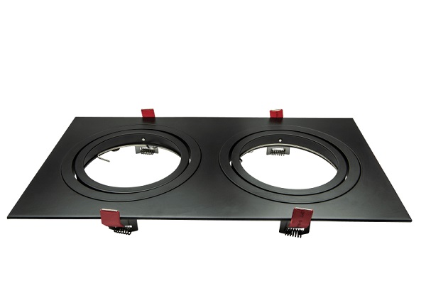 Tronix 148-038 armatuur 2xQR111 zwart kantelbaar zonder lamphouder