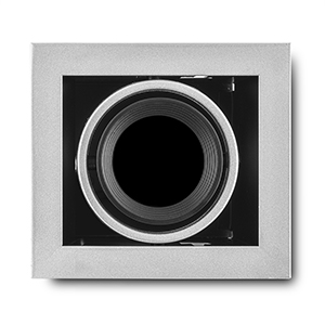 Dura ZKR1-ST cardan inbouwarmatuur 1xES50 GU10 15W grijs (rand grijs, kardanisch gedeelte grijs, binnenzijde zwart, lampring zwart)