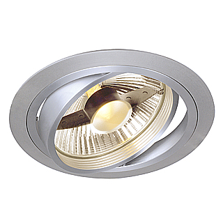 SLV 111380 New Tria ES111 GU10 ES111 75W plafond inbouwarmatuur alu geborsteld 
let op, de ES111 lichtbron heeft een korte levensduur en is maar in beperkt aan variaties (2 vermogens en 1 bundelbreedte) te koop