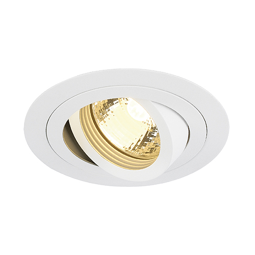 SLV 113510 New Tria GU10 ES50 50W plafond inbouwarmatuur rond wit mat