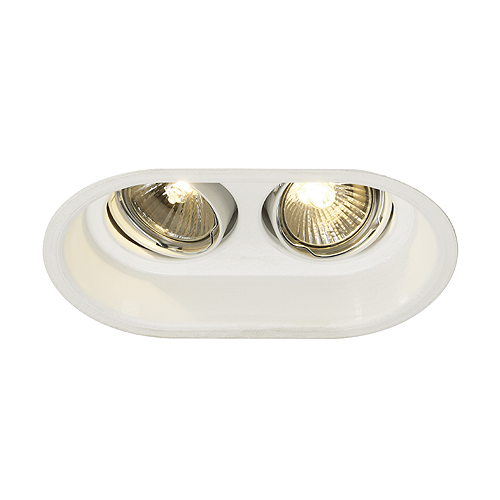SLV 113111 Horn 2 Turno ES50 GU10 2x50W plafond inbouwarmatuur wit mat