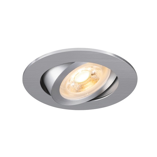 SLV 1007370 New Tria 68 DL inbouwspot rond kantelbaar GU10 10W aluminium