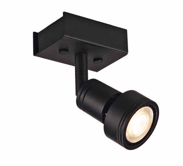 SLV 147360 Puri 1 wand/plafondarmatuur GU10 zwart