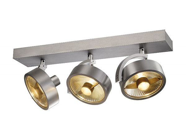 SLV 147326 Kalu 3 QPAR111 wand/plafondarmatuur GU10 alu geborsteld
