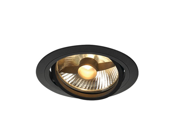 SLV 113550 New Tria ES111 1 Round GU10 bladveren plafond inbouwarmatuur zwart mat