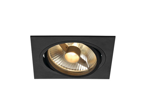 SLV 113830 New Tria ES111 1 Square GU10 bladveren plafond inbouwarmatuur zwart