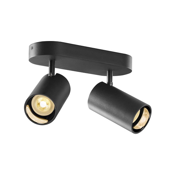 SLV 1006425 Asto Tube wand- en plafond opbouwarmatuur 2xGU10 10W zwart