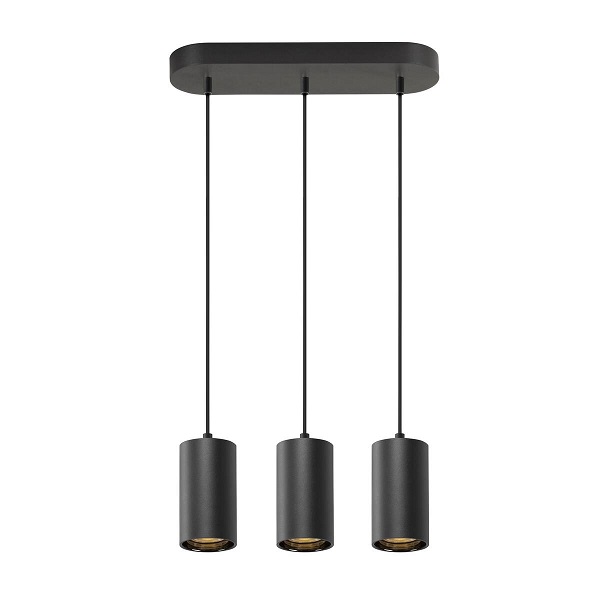 SLV 1006435 Asto Tube pendelarmatuur 3xGU10 10W zwart
