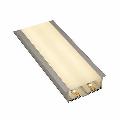 SLV Glenos Alu wand of plafond inbouwprofiel 2m wit 213511
