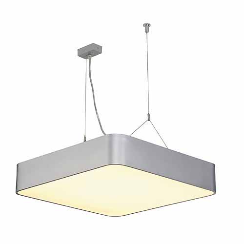 SLV Medo Pro 60 square ophangset met rozet staaldraden en netsnoer 1m80 zilvergrijs 133834