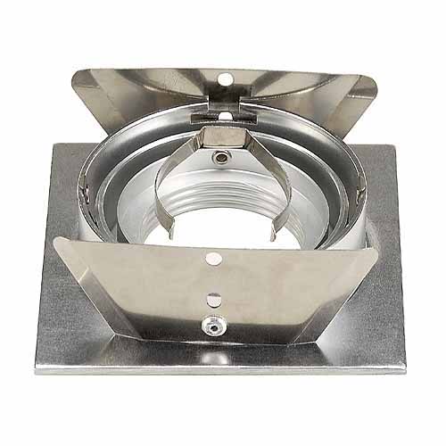 SLV 111726 New Tria ES50 GU10 50W plafond inbouwarmatuur square alu geborsteld met bladveer