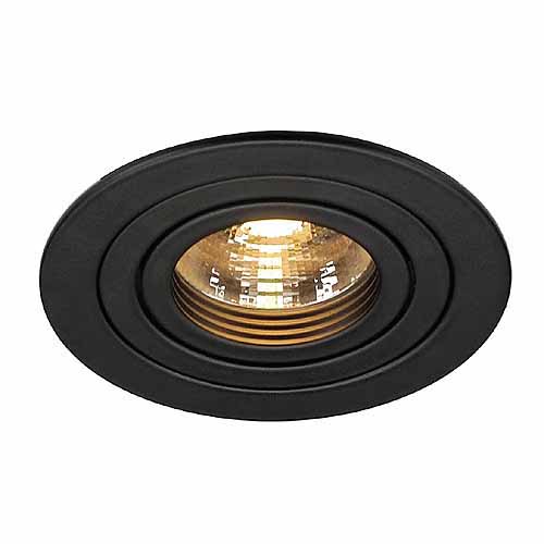 SLV 113490 New Tria GU10 ES50 50W plafond inbouwarmatuur rond zwart mat