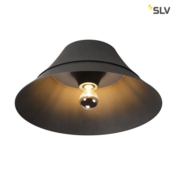 SLV 1000443 Bato 45 plafond E27 max. 60W zwart