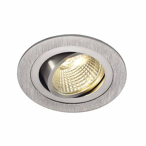 SLV 113906 New Tria DL set round LED 6,6W 3000K warmwit inbouwarmatuur inclusief LEDdriver alu geborsteld