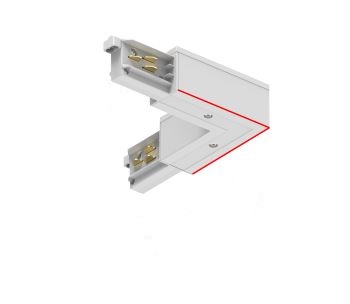 Onetrack by Eutrac 575 2 1209 2 hoekstuk Dali 3f spanningsrail doorlopende aarde buiten met voedingsmogelijkheid zwart