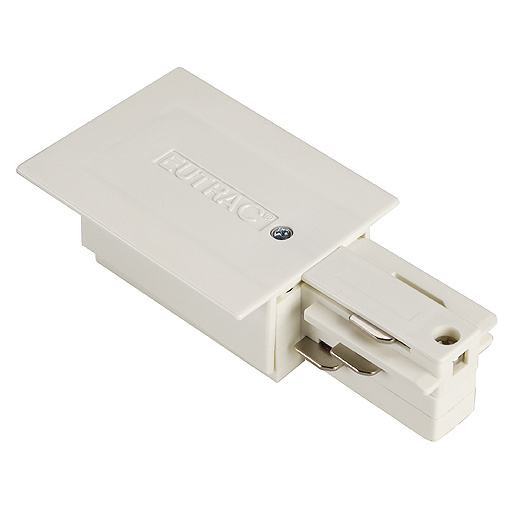 Eutrac 555 1 3201 1 voeding 3f rail aarde rechts inbouw wit (oude kleur)