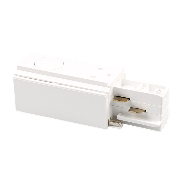 Eutrac 555 2 1201 6 voedingsstekker 3fase opbouwrail Dali rechts wit