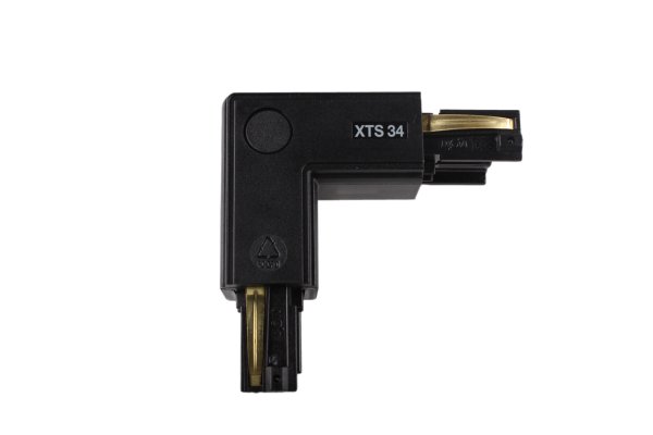 Nordic Global XTS 34-2 3f hoekstuk 90 graden vast aarde buitenzijde zwart