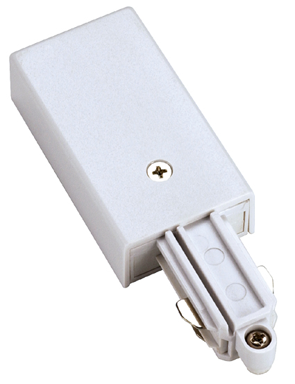 SLV 143041 1 fase opbouw spanningsrail voedingsstekker aarde rechts wit
