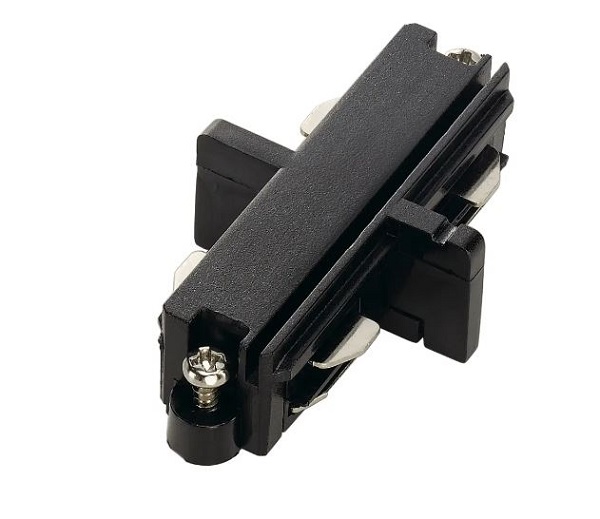 SLV 143090 1 fase opbouw spanningsrail koppelstuk zwart