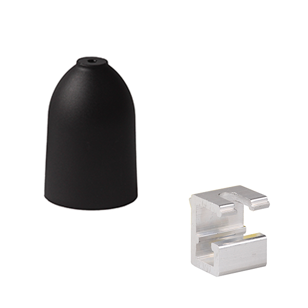 Nordic Global SKB 30-2 plafondkap + klem zonder kabel zwart