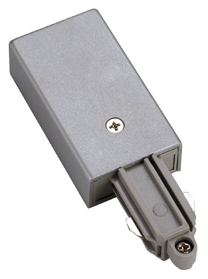 SLV 143042 1 fase opbouw spanningsrail voedingsstekker aarde rechts zilvergrijs