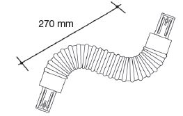Ivela 12V hoekstuk flexibel zwart
