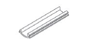 Ivela 12V afdekstrip 1m zwart