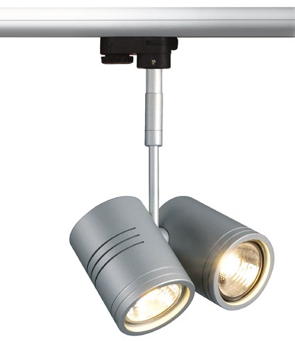 SLV 152232 Bima II GU10 2x50W 3 fase rail armatuur zilvergrijs
