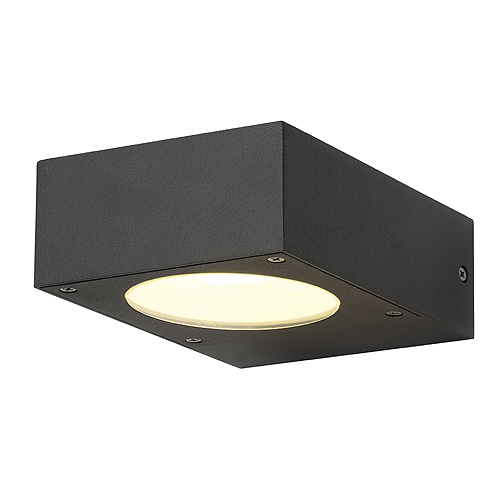 SLV 232285 Quadrasyl WL15 GX53 11W wand opbouwarmatuur IP44 antraciet