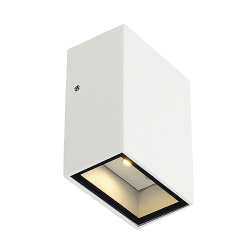 SLV Quad 1 LED 3W 3000K wand opbouwarmatuur met LEDdriver IP44 leverbaar in diverse uitvoeringen