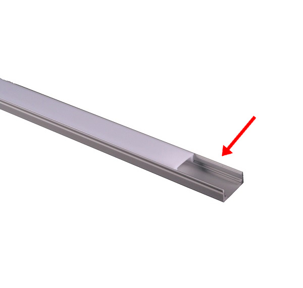 Alupro Curve LED profiel 8mm opbouw aluminium voor LED strips max. 12mm breed /2m