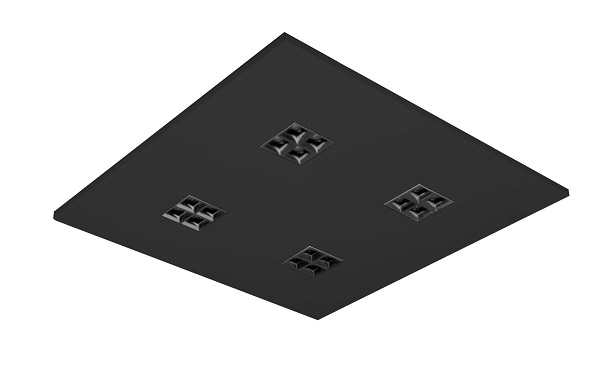 Macbright ES-6060 B/B inlegarmatuur 28W 840 4000K paneel 60x60cm zwart UGR<16 3polig