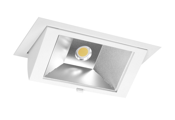 Wally Maxi LED inbouw wandstraler kantelbaar 42W Gold+ wit 
inclusief niet dimbare LEDdriver
Wandstraler compleet met LED module Gold+ voor brood, kaas en noten
