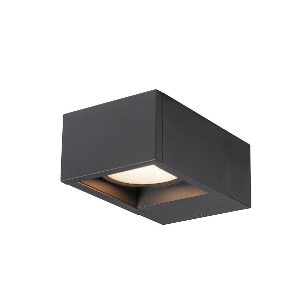 SLV 1004747 Eskina Frame WL single LED wand opbouwarmatuur 15W 3000K+4000K kleur 830+840 instelbaar bij installatie met schakelaar antraciet