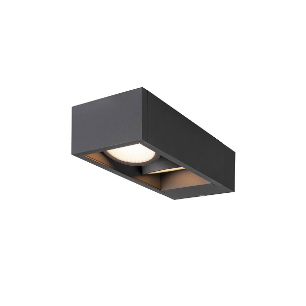 SLV 1004748 Eskina Frame WL Double LED wand opbouwarmatuur 27W 3000K+4000K kleur 830+840 instelbaar bij installatie met schakelaar antraciet