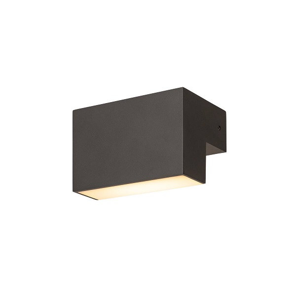SLV 1003539 L-Line Out WL LED wand opbouwarmatuur 7W 3000K+4000K kleur 830+840 instelbaar bij installatie met schakelaar antraciet