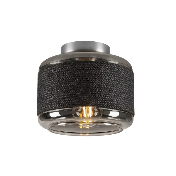 SLV 1007593 Pantilo Rope 19 wand- en plafond opbouwarmatuur 15W E27 antraciet/zilver