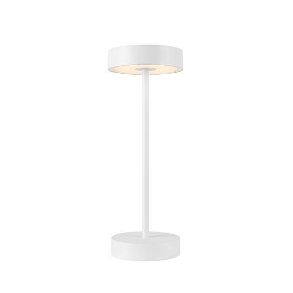SLV 1007360 Vinolina LED tafellamp 2,2W 827 830 2700K 3000K met accu en laadplaat zonder USB A voeding IP54 wit