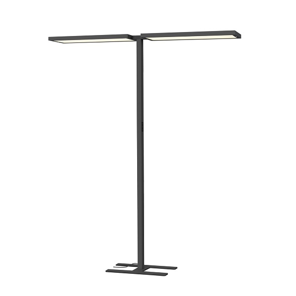 SLV Worklight Pro double LED staande lamp 150W dimbaar met touch sensor leverbaar in diverse uitvoeringen