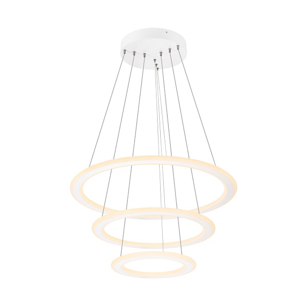 SLV 1007702 One Flat Triple LED pendelarmatuur 58W 927 930 2700K 3000K instelbaar met schakelaar bij installatie Dali 2 dimbaar wit