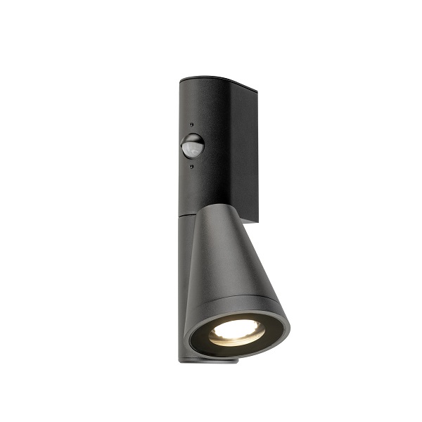 SLV 1008010 T-Tube WL Single sensor LED wand opbouwarmatuur sensor 1xGU10 51mm 10W zwart