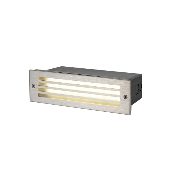 SLV 1008481 Brick Mesh EL LED wand inbouwarmatuur 5W 830 3000K RVS niet dimbaar