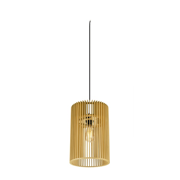 SLV 1008047 Wud PD cylindrical LED pendelarmatuur 1xE27 60W zwart