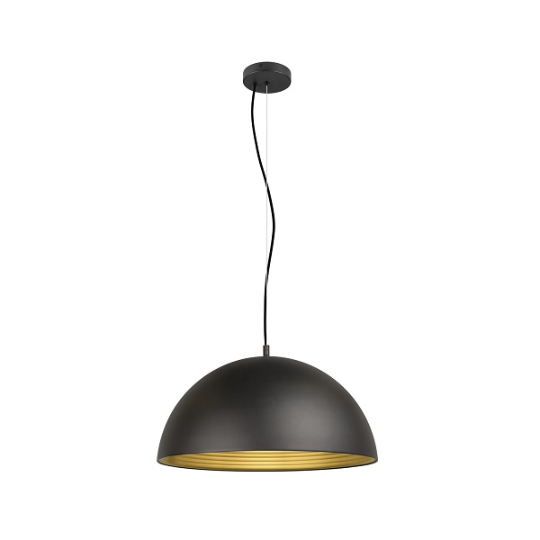 SLV 1008537 Forchini M 50 PD LED pendelarmatuur 1xE27 40W zwart/goud