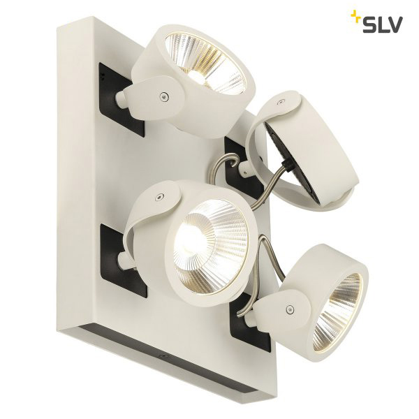 SLV 1000136 Kalu LED 4 Square 60W 3000K 60° zwart/wit