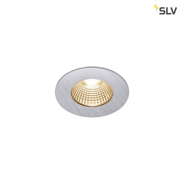 SLV 1002100 Patta-I Round LED 7,3W 3000-1800K Ra90 plafond inbouwarmatuur IP65 dimbaar zilver